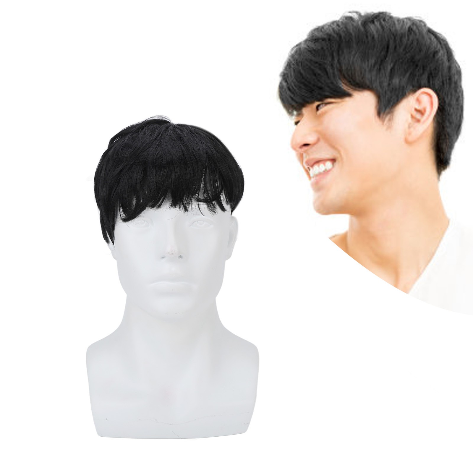 Men’s Short Wig Fluffy Natural Fashionable Comfortable Wear False Hair Wig For