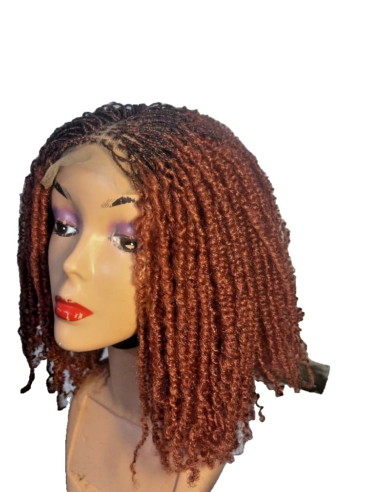 Hand-Made Braided Mini Twist Kinky Wig