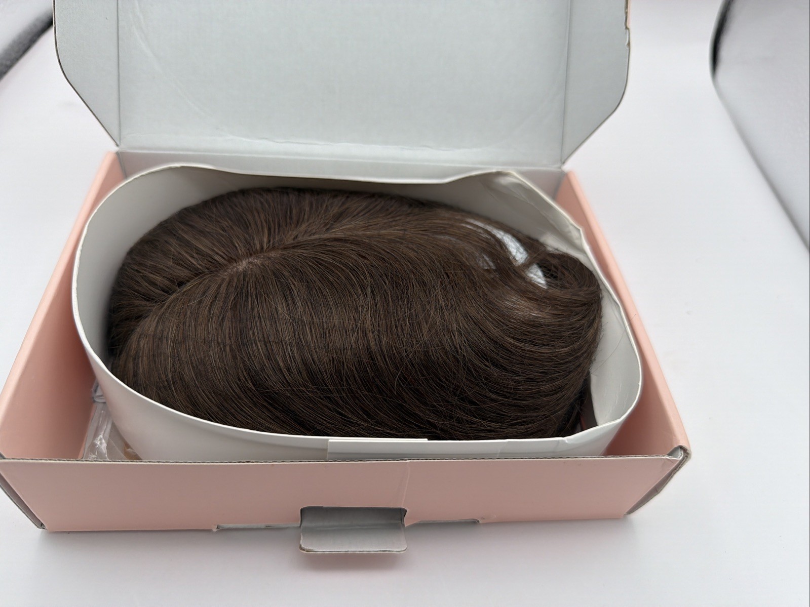 100% Remy Hair Piece, Dark Brown, 12 Inch 9 * 12CM Silk Base No Bangs 150%