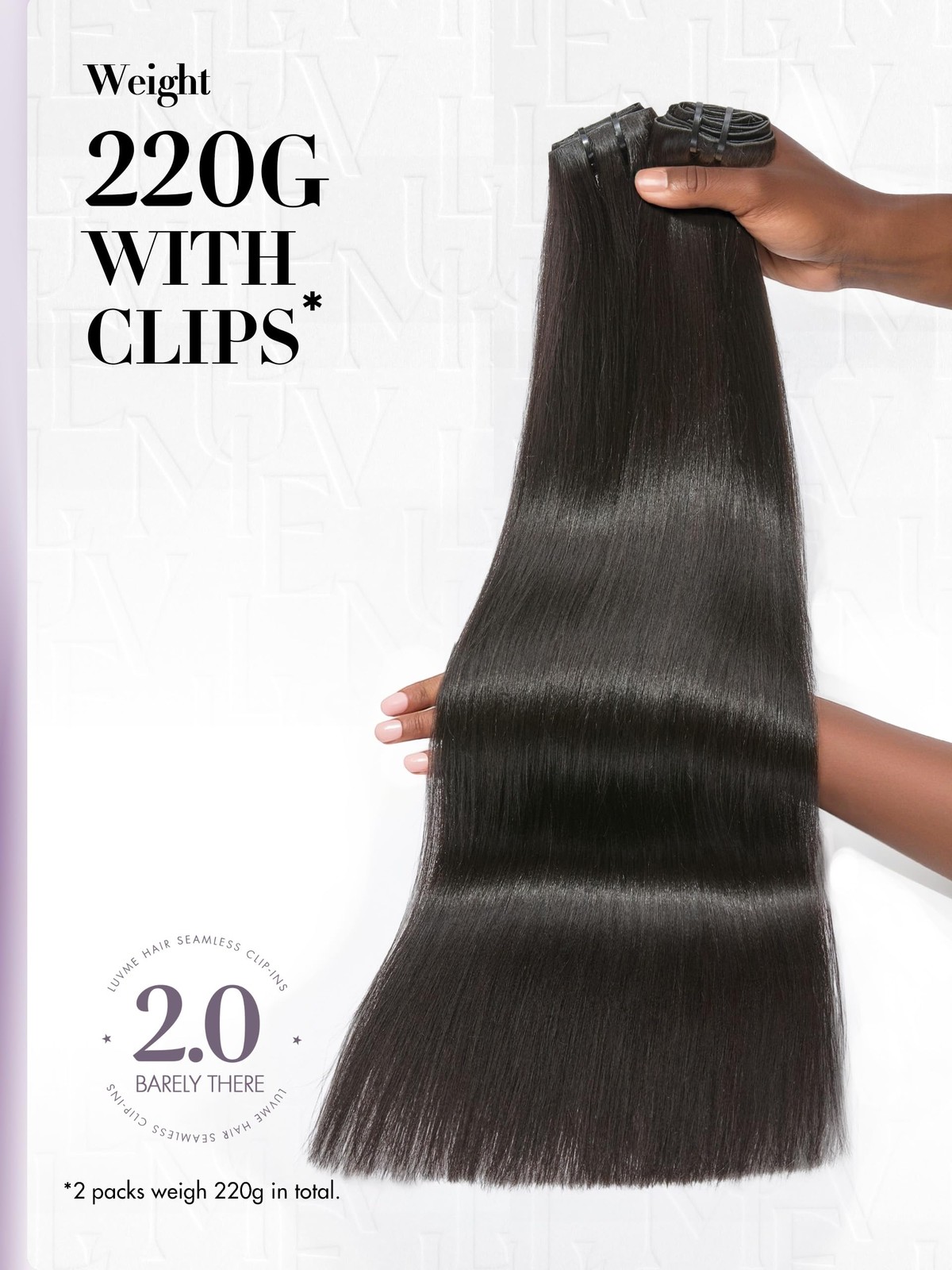 Invisible Yaki Straight Clip in Hair Extensions Real Human Hair for , 2 Pack …
