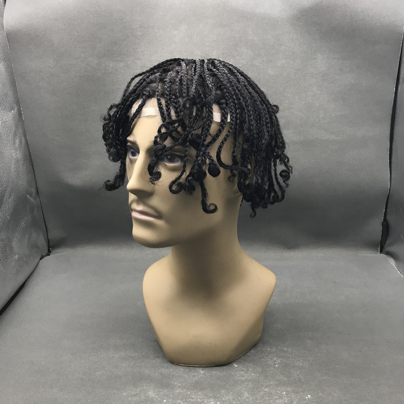 Full Lace Afro Twist Braiding Wigs Dreadlocks For Men’s Wig Toppers Hairpiece