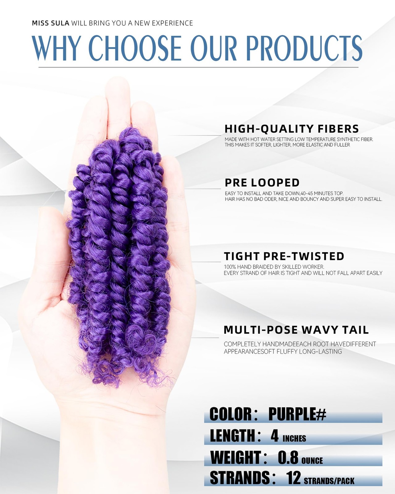 Miss Sula Short Passion Twist Crochet Hair For Black Women And Kidspre-Twisted