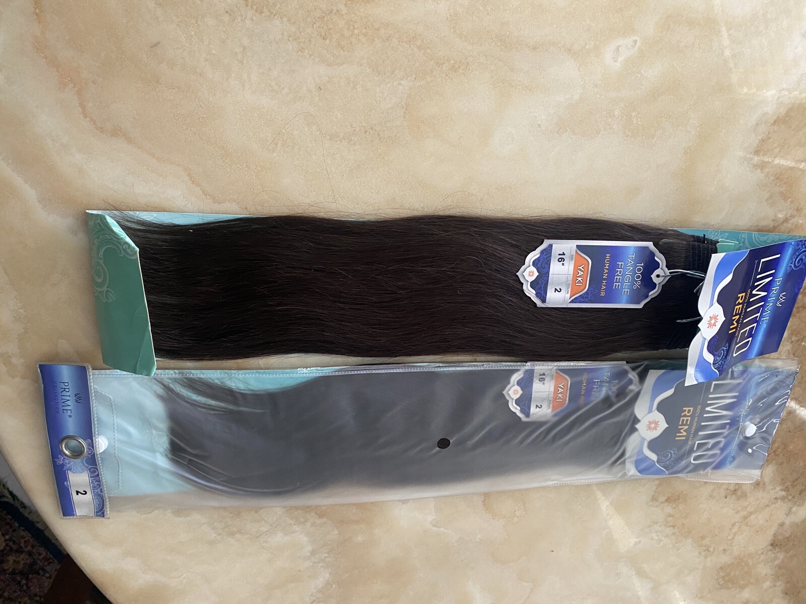 REMI PRIME LIMITED 100% HUMAN HAIR SOFT YAKY WEAVE-16 LOT 2 COLOR 2 TANGLE FREE