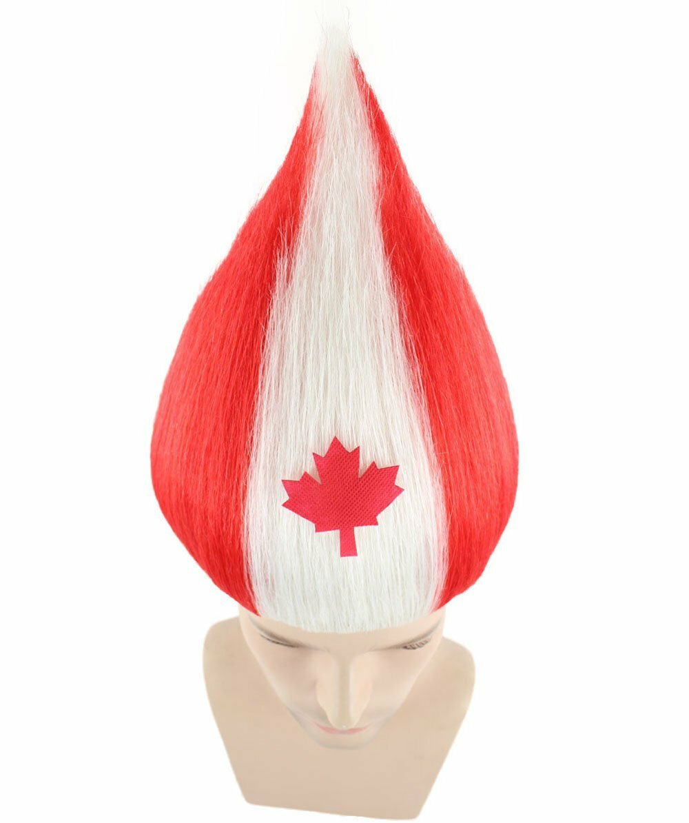 Canada Flag Troll Wig Adult Unisex Costume Halloween Party
