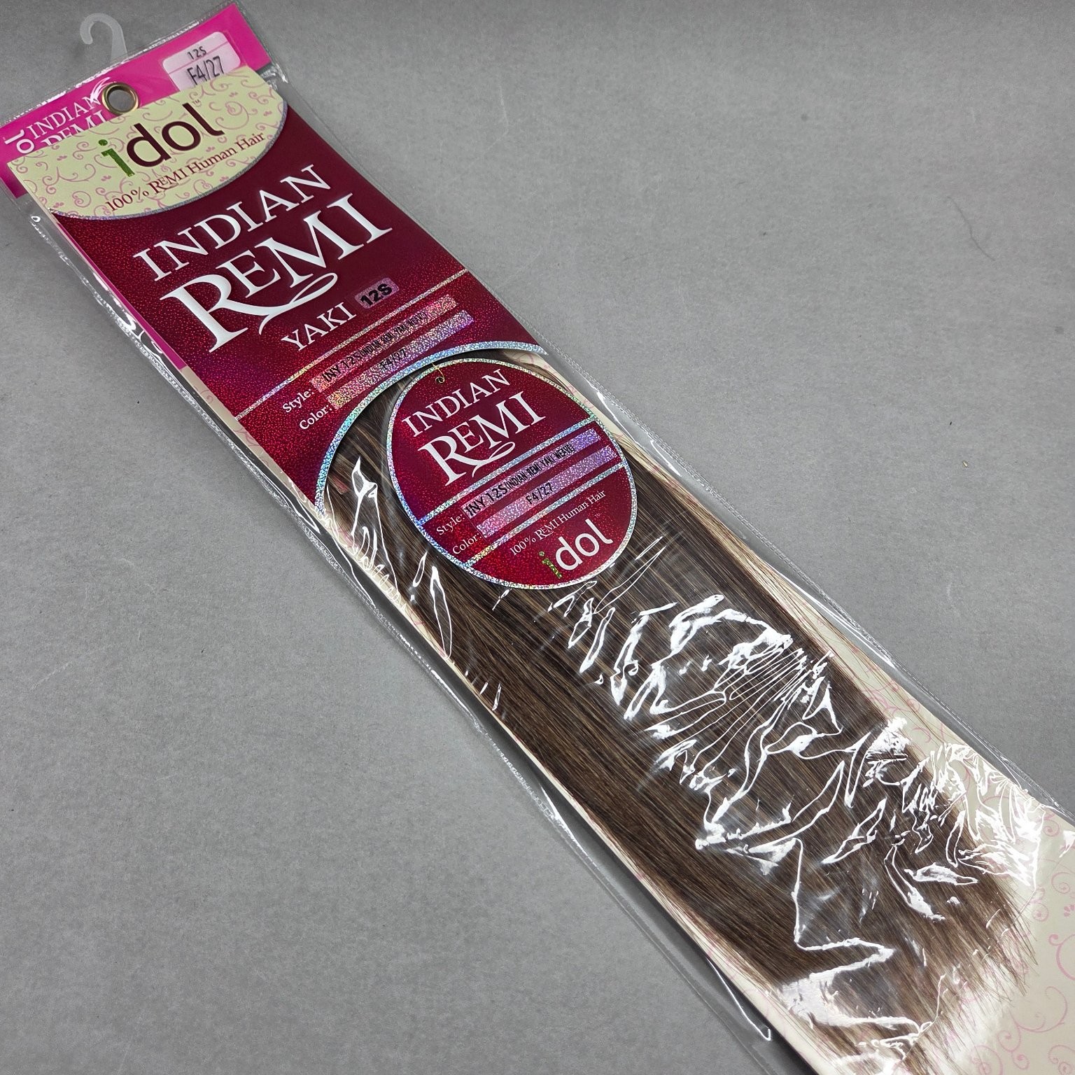 Idol Indian Remi Yaki 100% Human Hair Extension Weave F4/27 12S