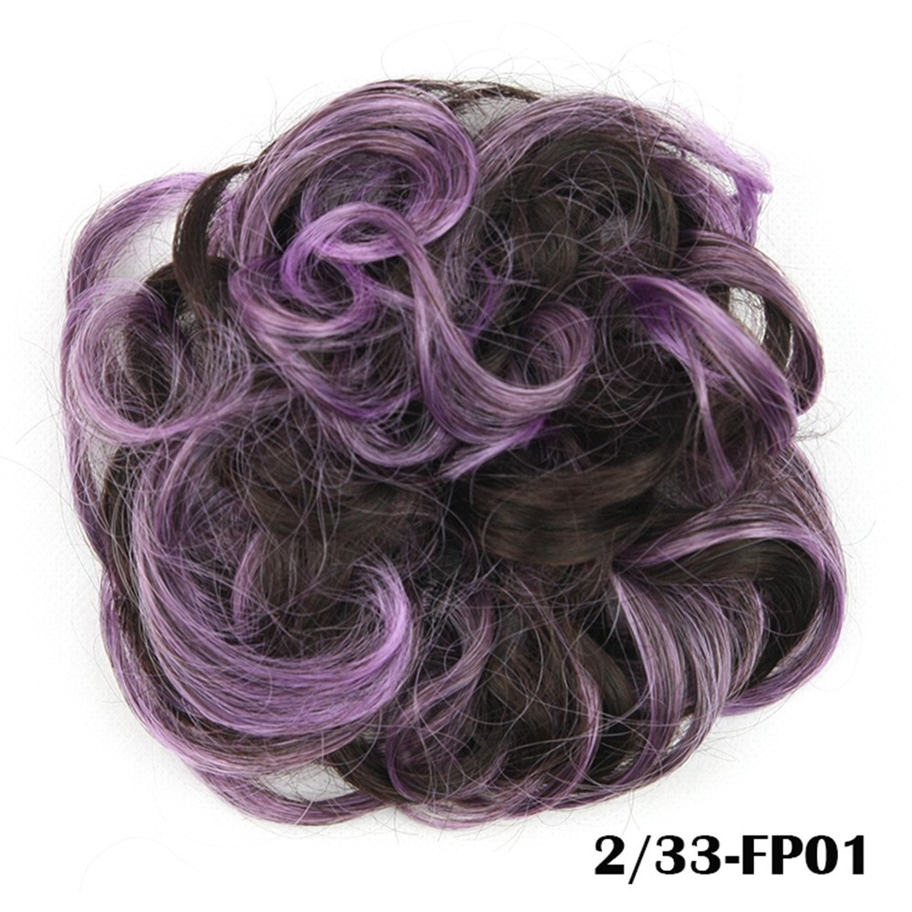 Messy Curly Bun Hairpieces for Women Synthetic Scrunchies Curls Ponytail Chignon