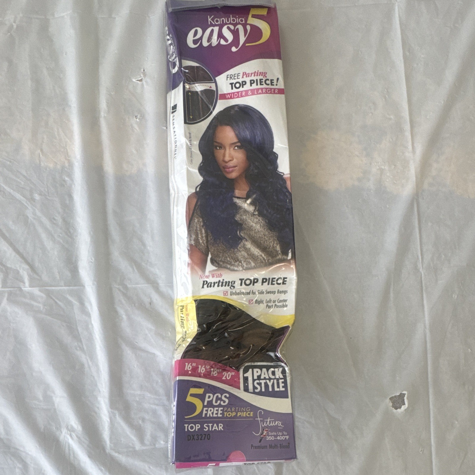 Sensationnel Kanubia Easy 5 DX3270 16in Black Sew-In 5pc Free Part Heat