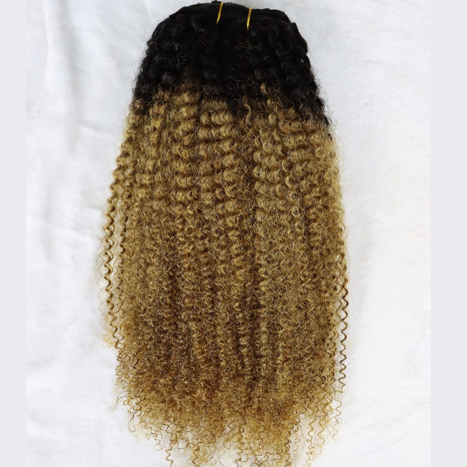Virgin Human Hair Clip In Extensions 4C Afro Kinky Curly, Kinky Str… Fast Ship