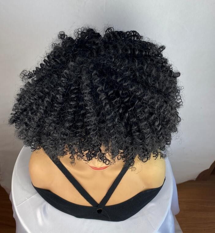 Afro Kinly Curly Synthetic Hair Wigs For African American Black Women