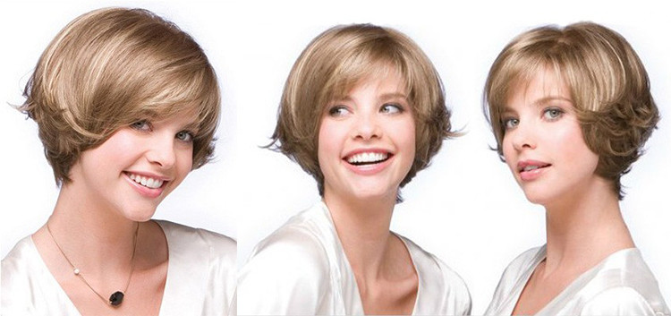 Classic Cap women Synthetic straight Light Golden Brown full wig HengFeng ZP19