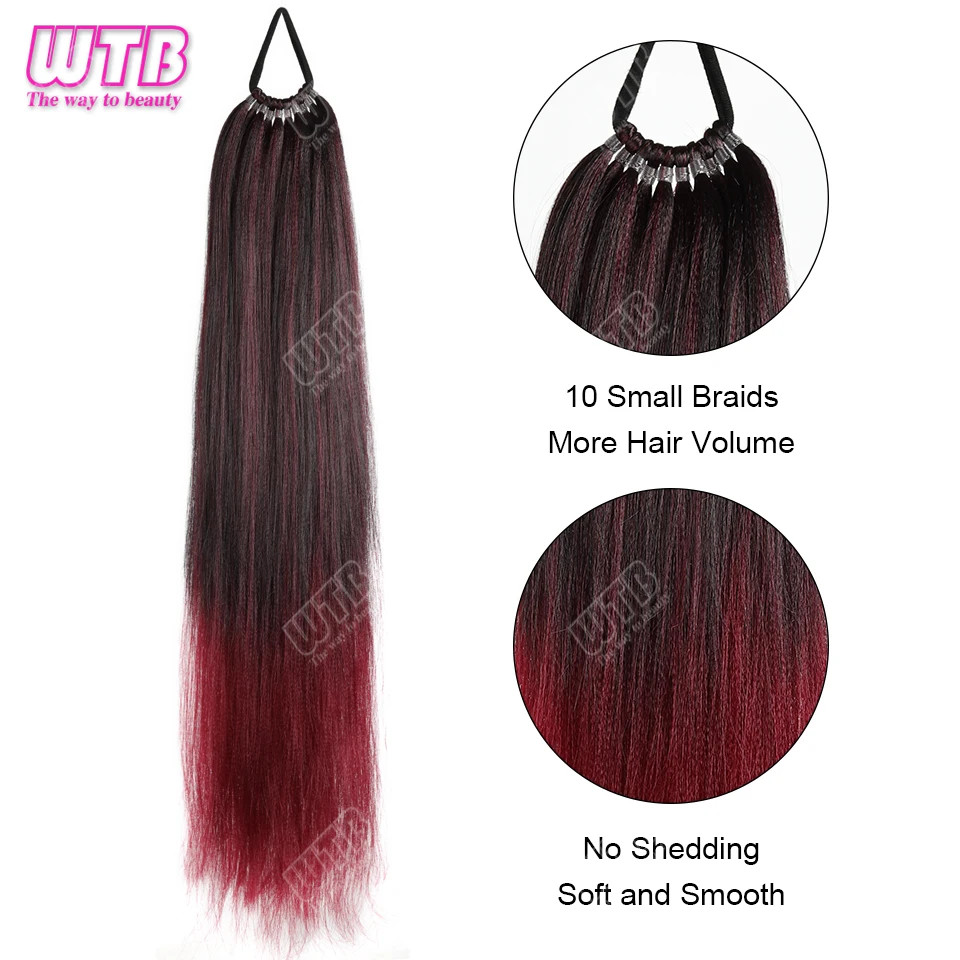 Synthetic Braided Wig Corn Perm Curly Ponytail Braided Wig For Daily Wear