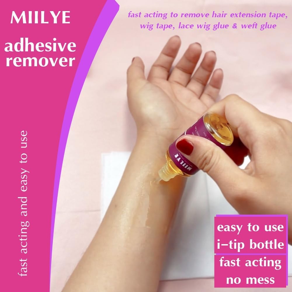 Gentle Adhesive Remover – 2 Bottles for Lace Front Wigs & Hair Extensions