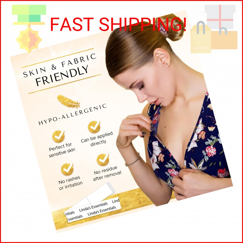 Double Sided Tape for Clothes, Body and Fashion (100 Pack) | Clothing and Hem Ta