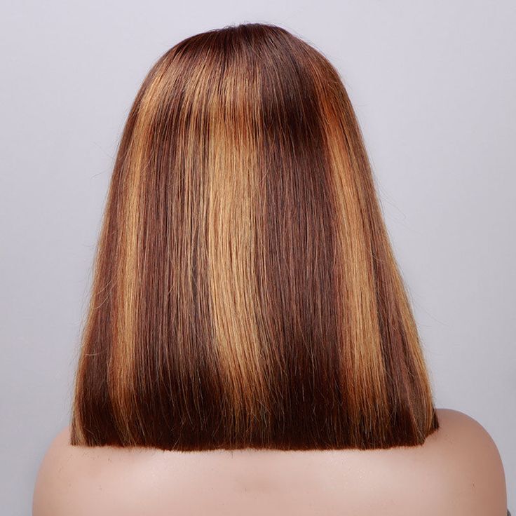 P2/30 blonde Highlight Brown Wig Lace Front Synthetic Straight Wig