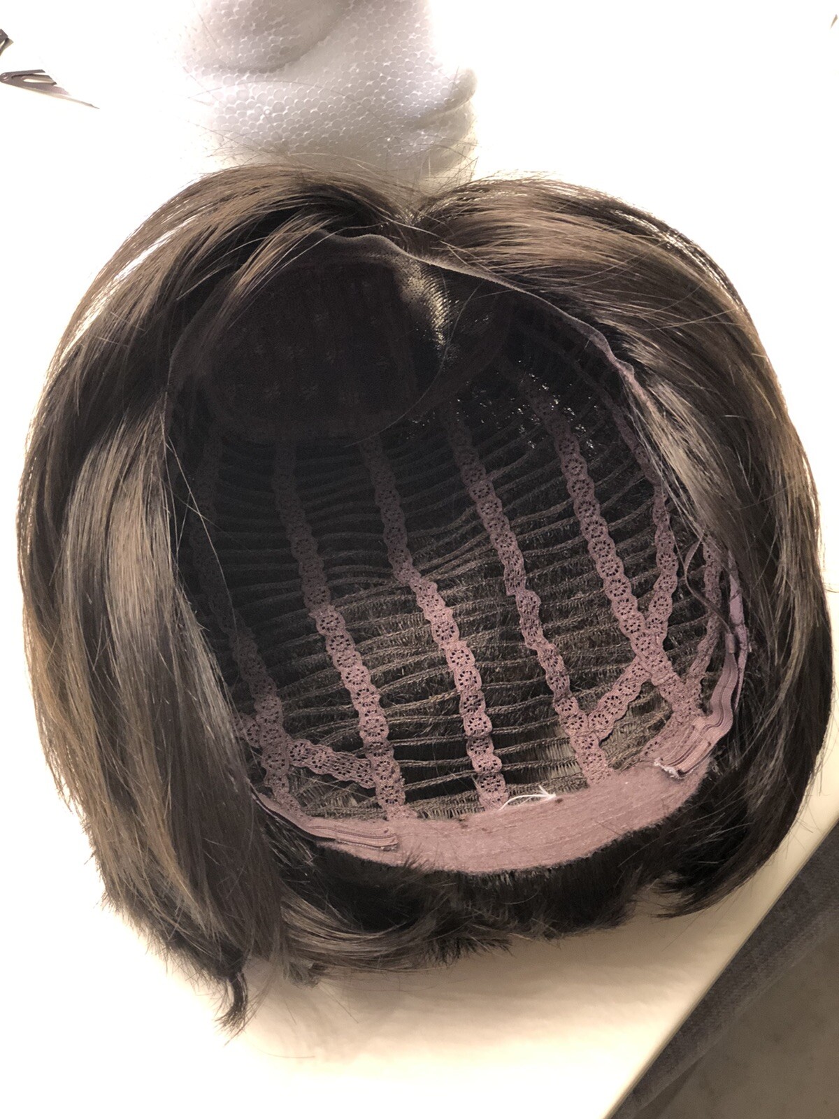 New Lace Front Hand Tied Synthetic Wig Dark Brown Short