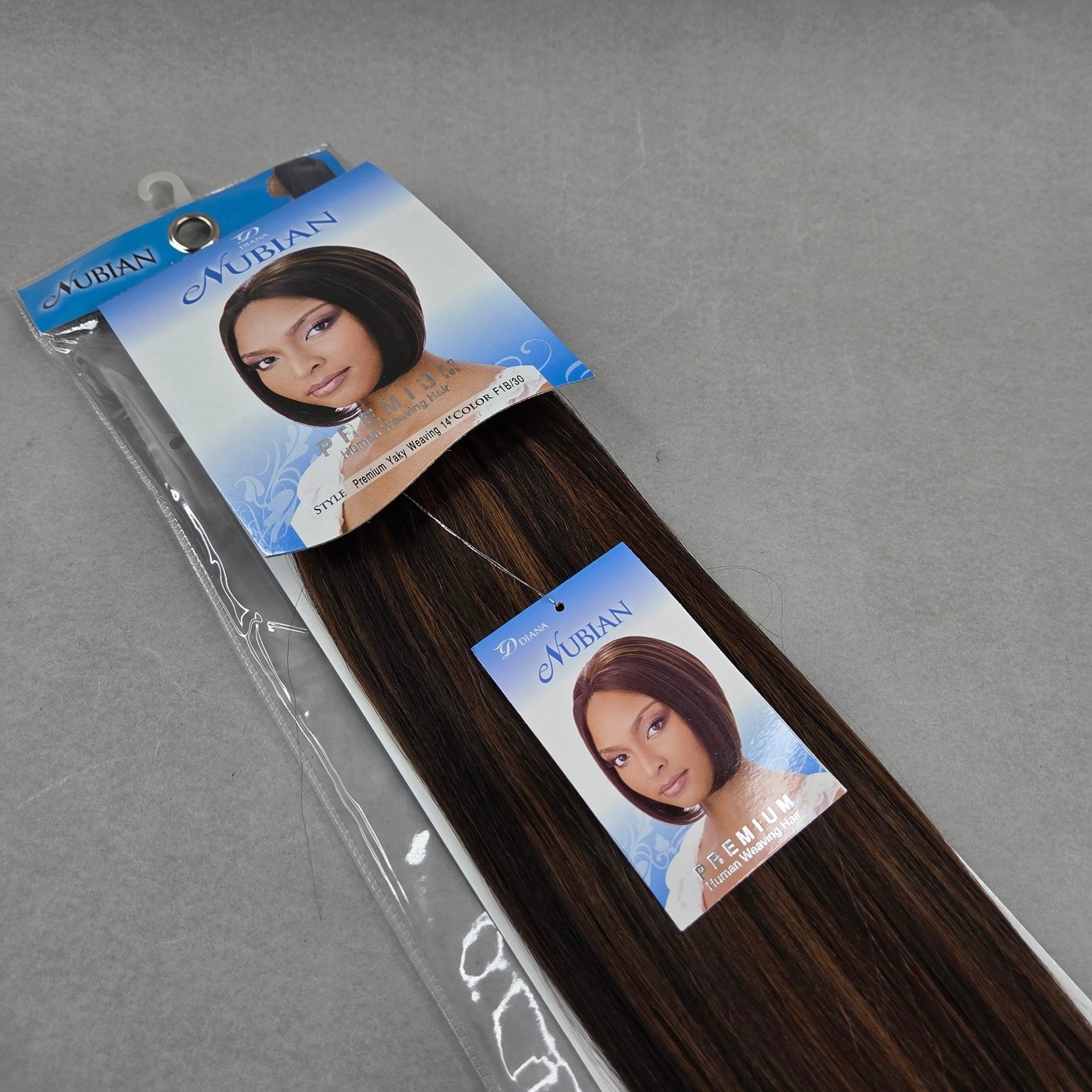 Diana Nubian Premium Yaky Weave Human Hair Extensions 14″ F1B/30