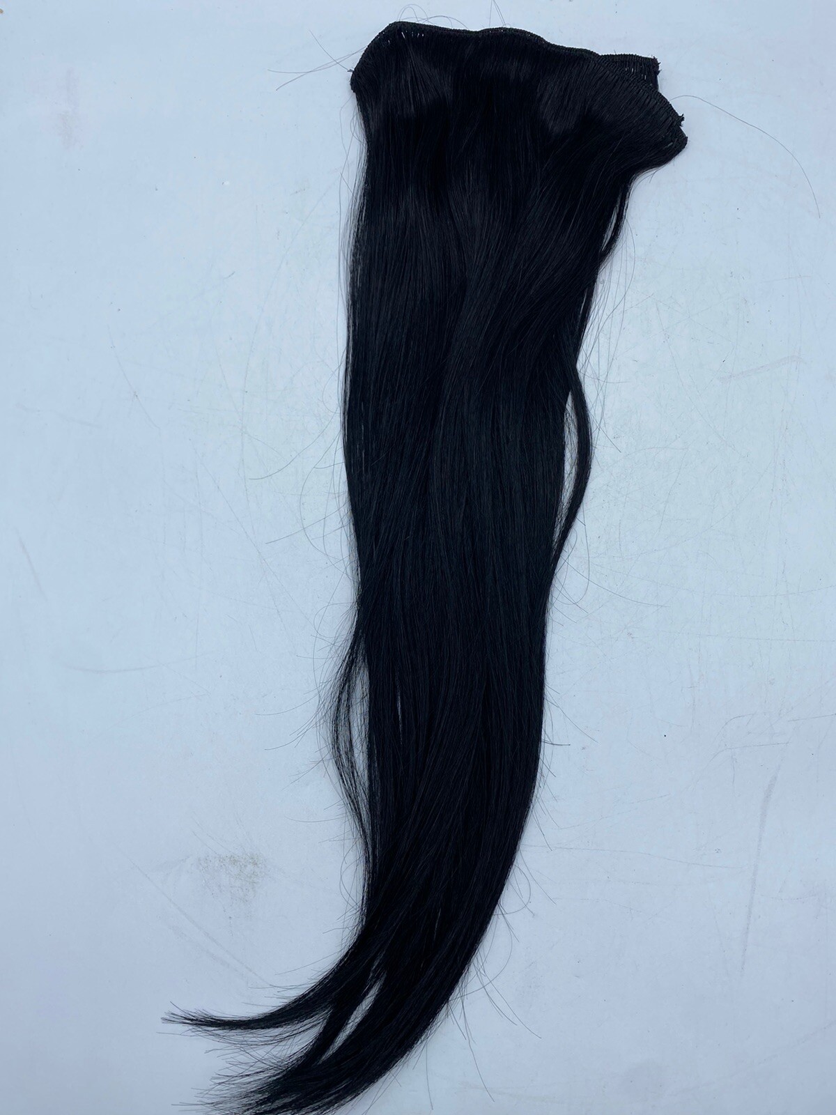 S-Nolite 8pcs Clip-in Hair Extension Thin 18″ Length, Jet Black, 70g, 18 Clips
