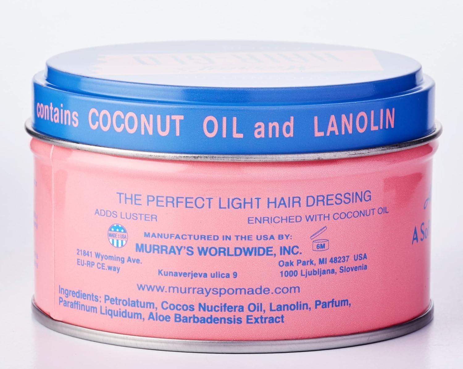 Hair Glo High Shine Pomade – Coconut Oil Infused, 3 Oz, Ideal for All Hair Types
