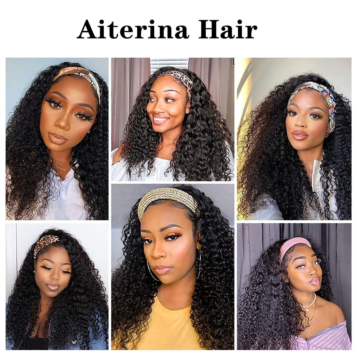 Soft & Tangle-Free 12-Inch Human Hair Deep Wave Headband Wig – Fashion Essential