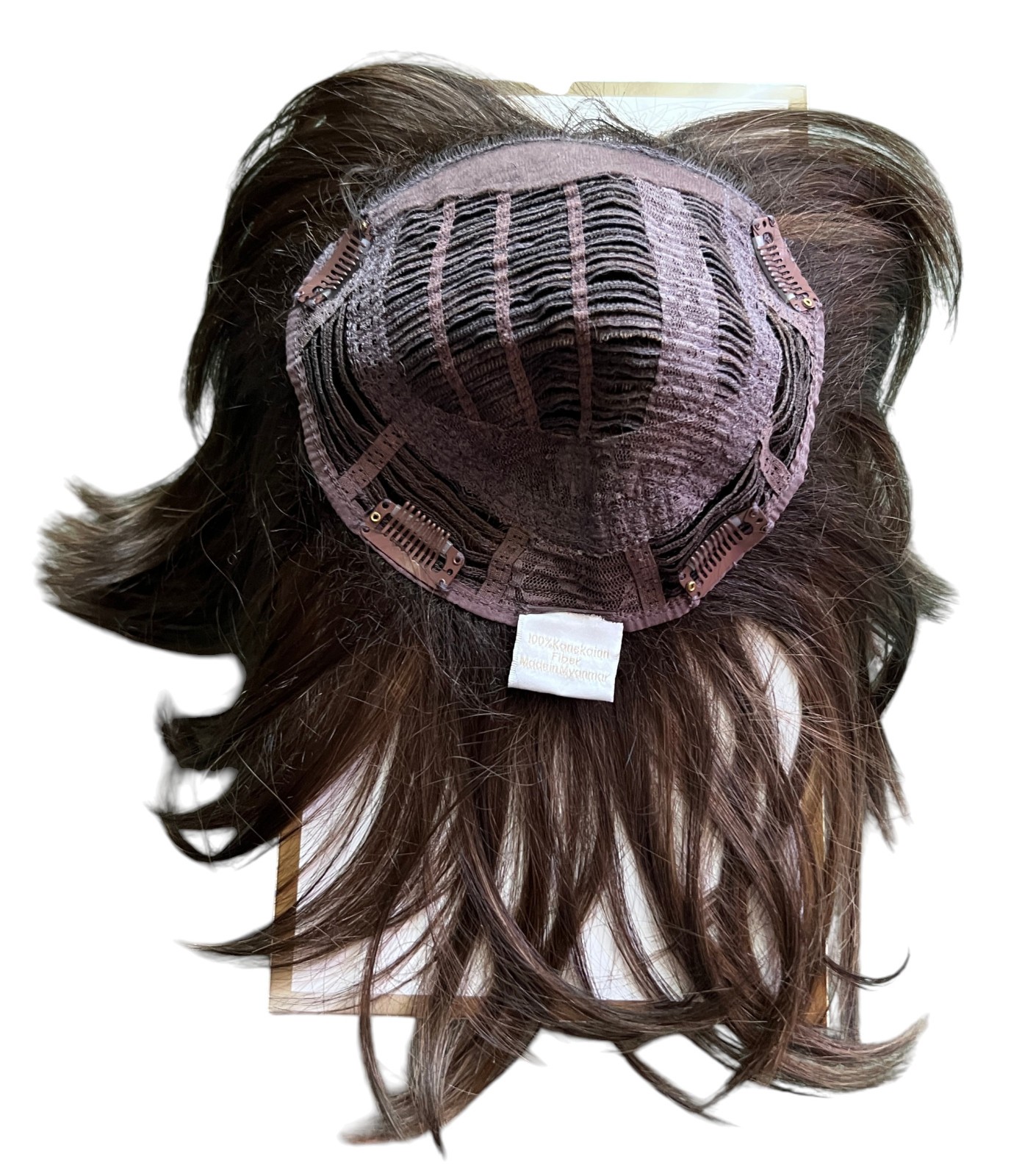 ENVY BIG BANGS TOPPER Hair Piece Clip In Ready To Wear Medium Brown Brand New