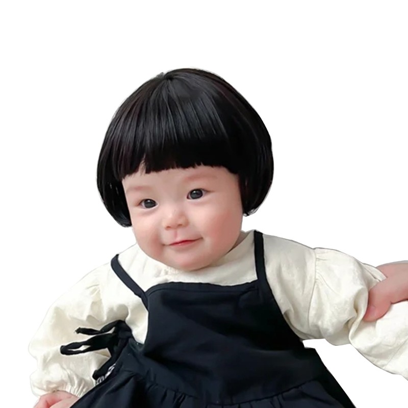 Lovely Baby Cosplay Hat Boys Girls Wig Cap Hairpiece Headwear Trendy Hair Decor