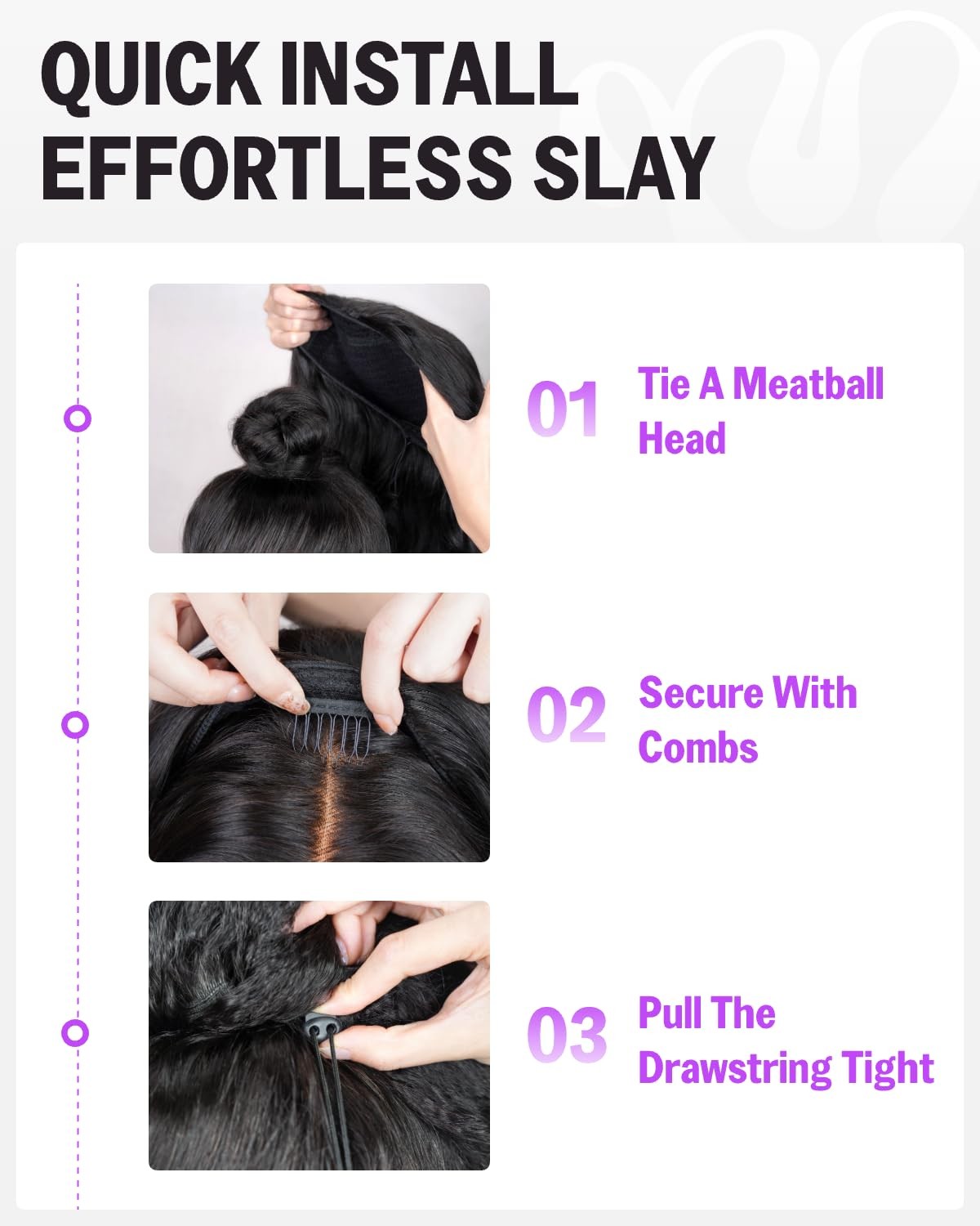 Megalook Hair Balayage Half Wig Human Hair Body Wave Highlight Glueless Wigs 3