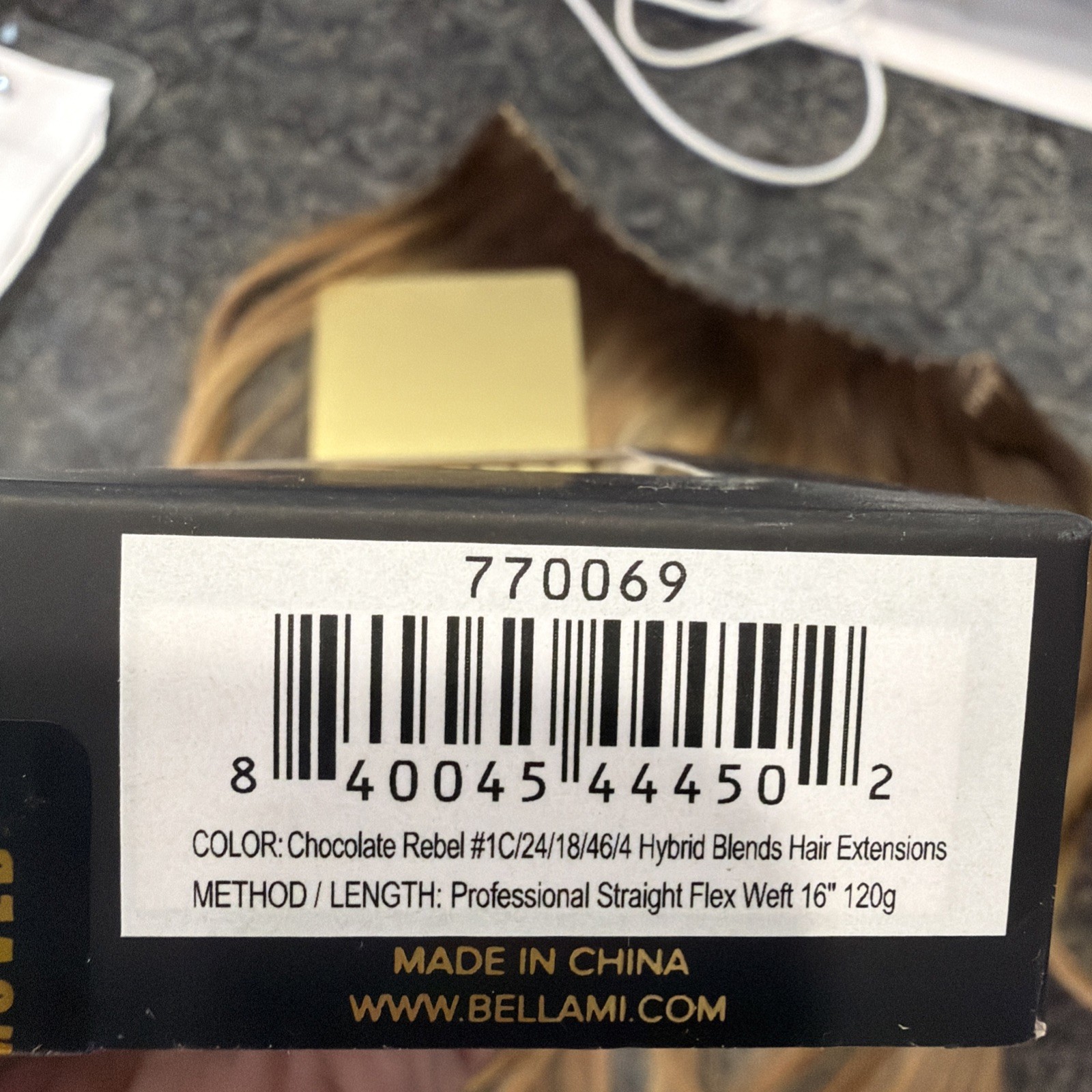 Bellami Straight Flex Weft Extension 20” Chocolate Rebel 145g NEW Human Hair
