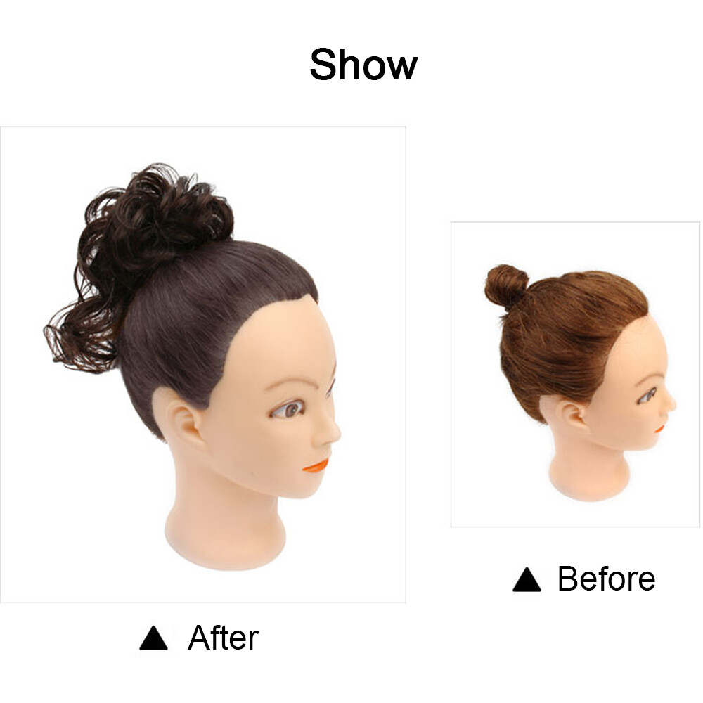 Messy Hair Scrunchies Tousled Updo Hairpiece Bun Ponytai Chignon for Women Girls