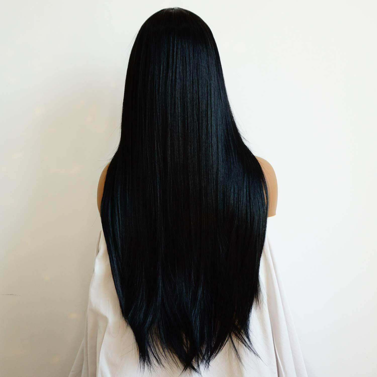 Long Straight Black Wigs Middle Part Black Wig Long Wig for Women Natural Soft
