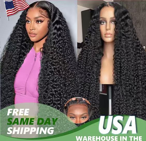 5×5 Deep Wave Transparent Lace 200% Density Wigs Natural Color Wigs Human Hair