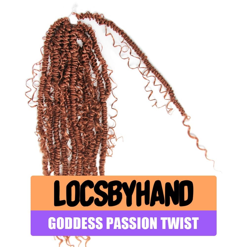 Locsbyhand Boho Crochet Passion Twist Hair Pre Looped 18 Inch Goddess Passion