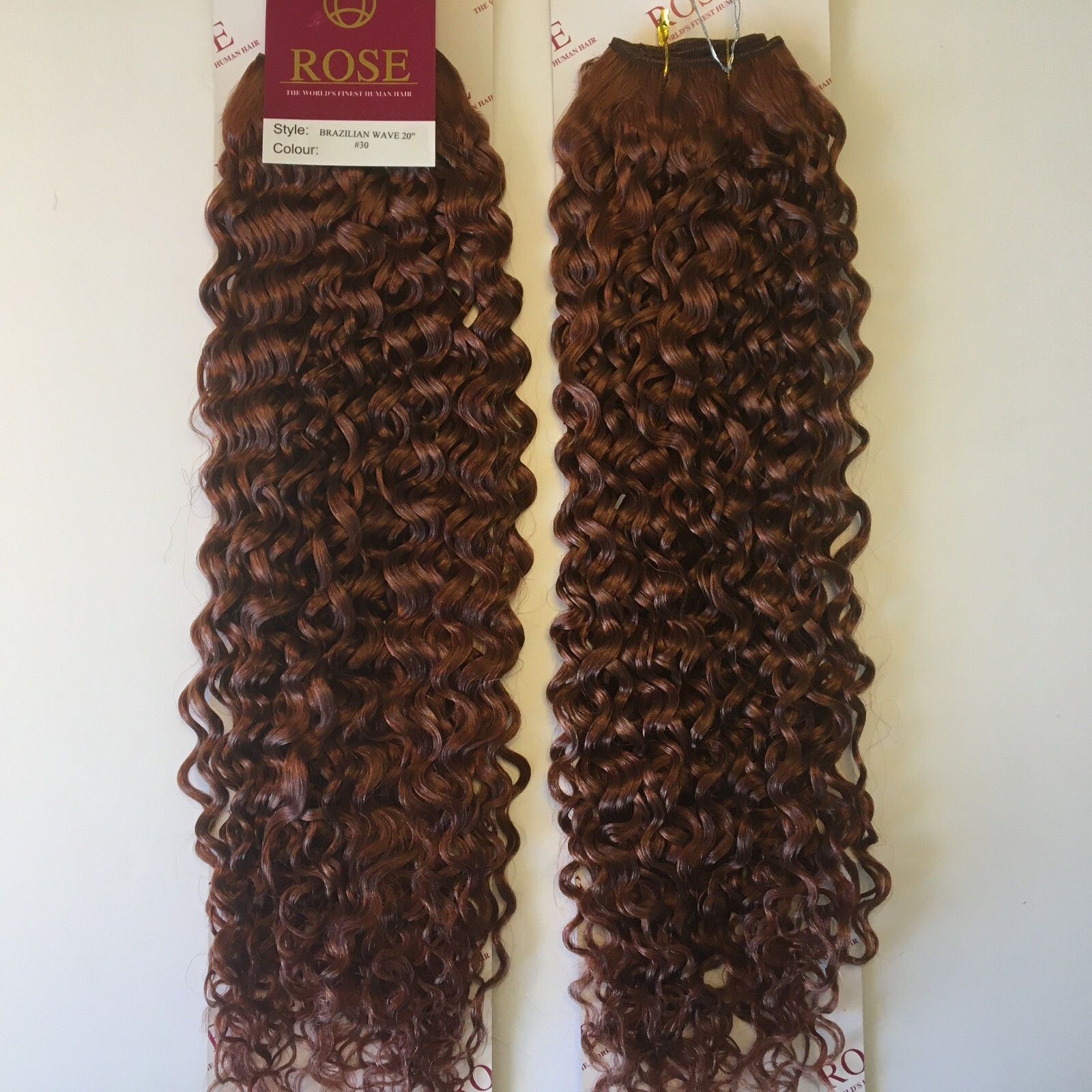 100%  Natural Human Hair Weave  Extension  20″ Brazilian Wave 2 bundles/200g