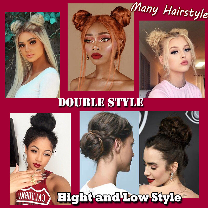 Curly Messy Hair Bun Piece Scrunchie Updo Thick Hair Extensions Real As Human S