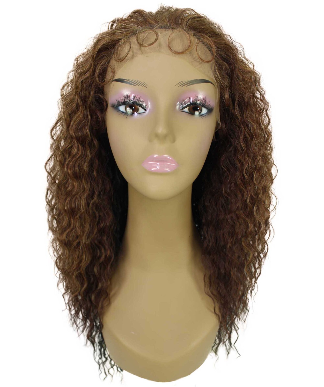 LUXLUXE Deja Curly Glamour 24 in Long 13×6 Wig, Heat Resistant Fibers, 20+ Shade