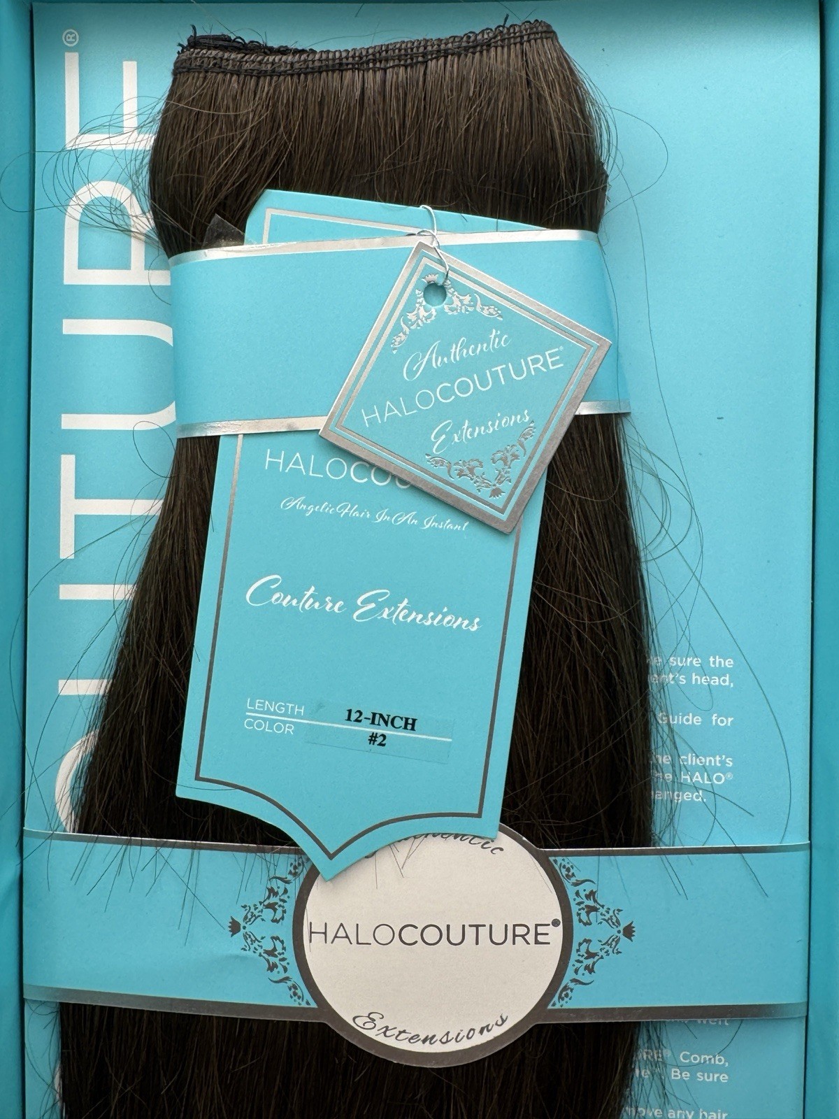 Authentic HALOCOUTURE The Original Halo® Hair Extensions – 12 Inch – Color #2