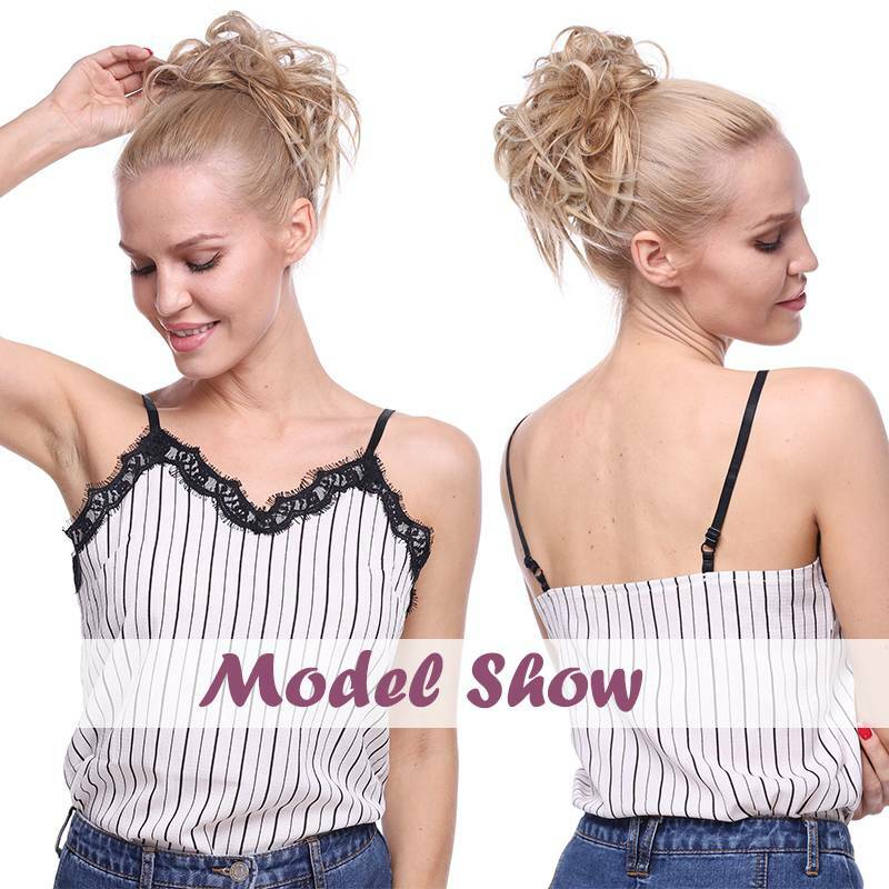 Natural Large Tousled Messy Bun Hair Piece Scrunchie Pony Tail Hair Extensions