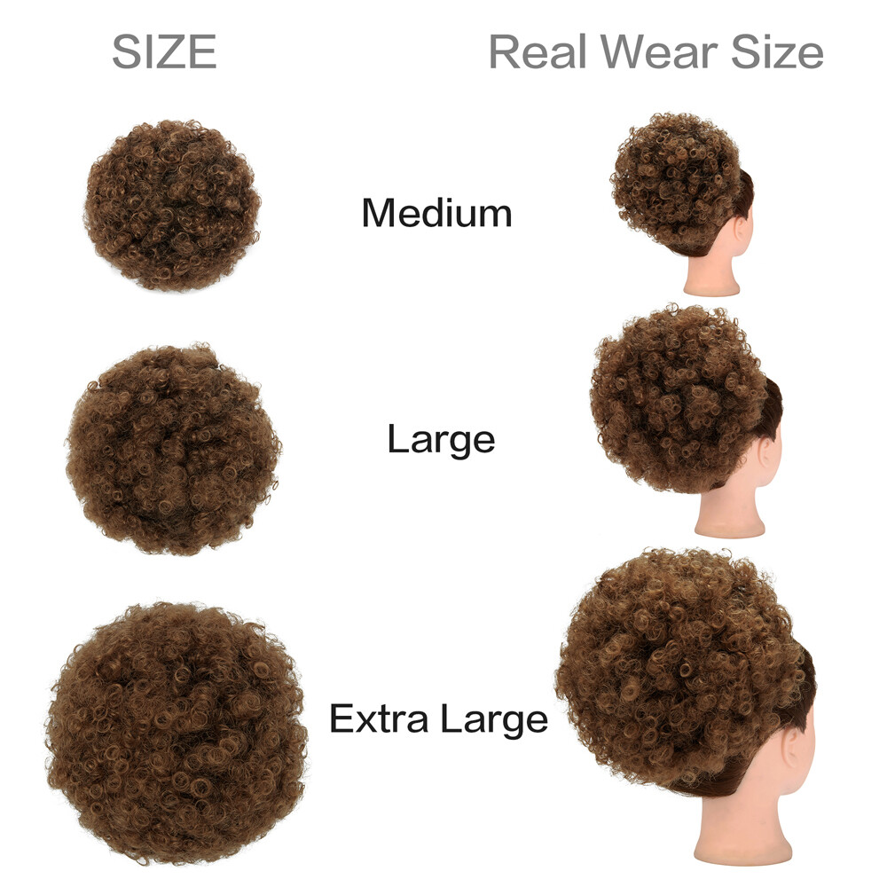 6/8/10inch Afro Kinky Curly Puff Drawstring Ponytail Short Puffs Ponytail Bun