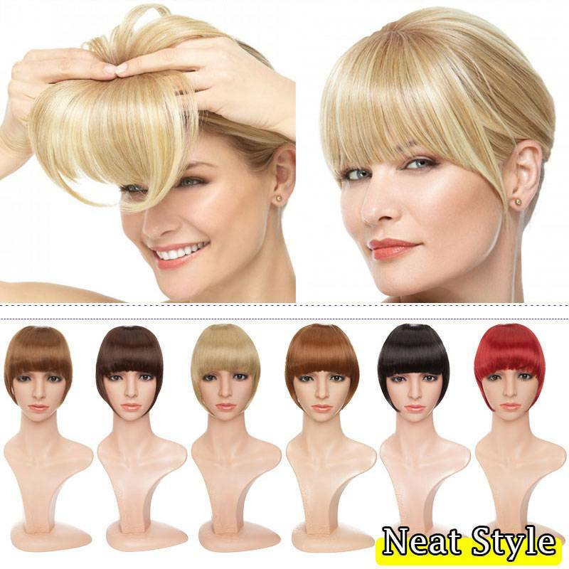 Natural Air Fringe Bangs Clip In Hair Extension One Piece Real Thick as Human