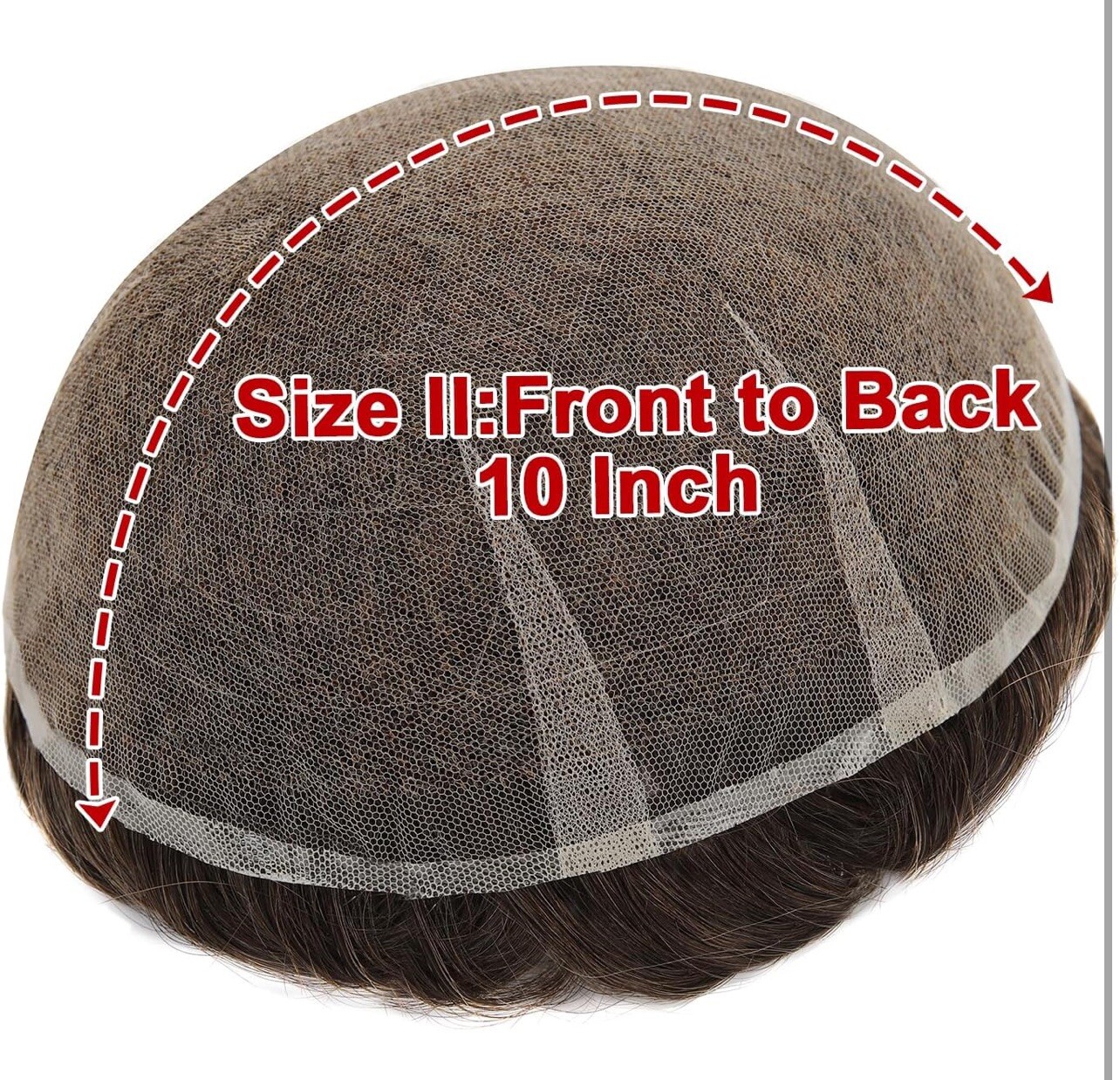 6in Durable Swiss Lace Hair System 110% Density, 8x10in Base Size Natural Black