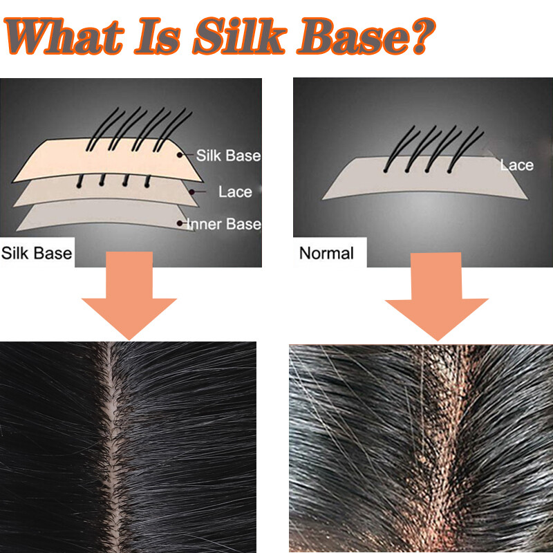Clip in Topper Hairpiece Woman Toupee Virgin Human Hair Silk Base Lace Highligh