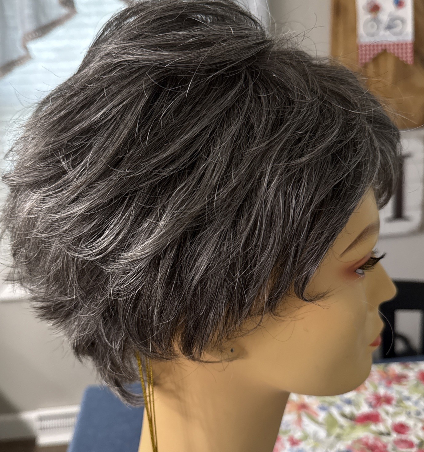 Dream USA US-190 Frisco Color 44 Short Dark Gray Synthetic Wig