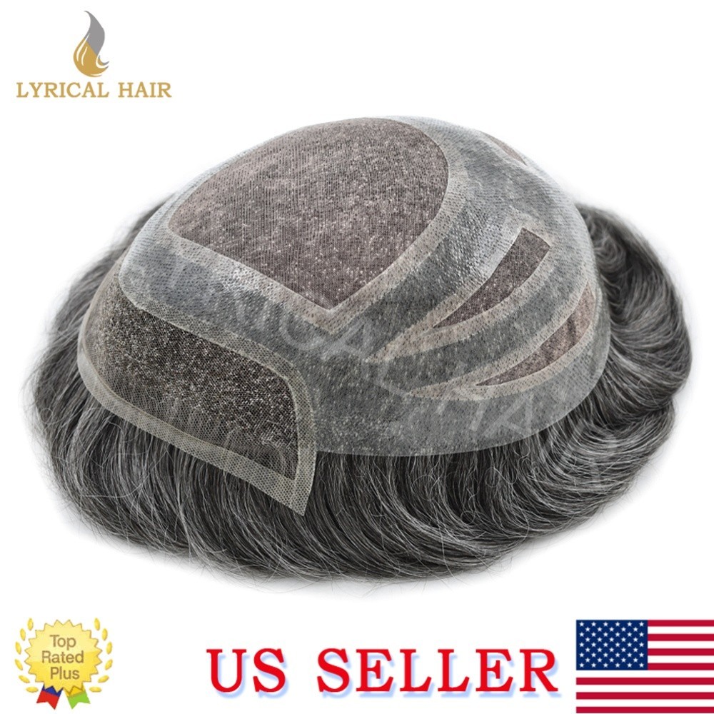 Lyrical Hair Mens Toupee Hairpiece French Lace Front Human Hair System Natural