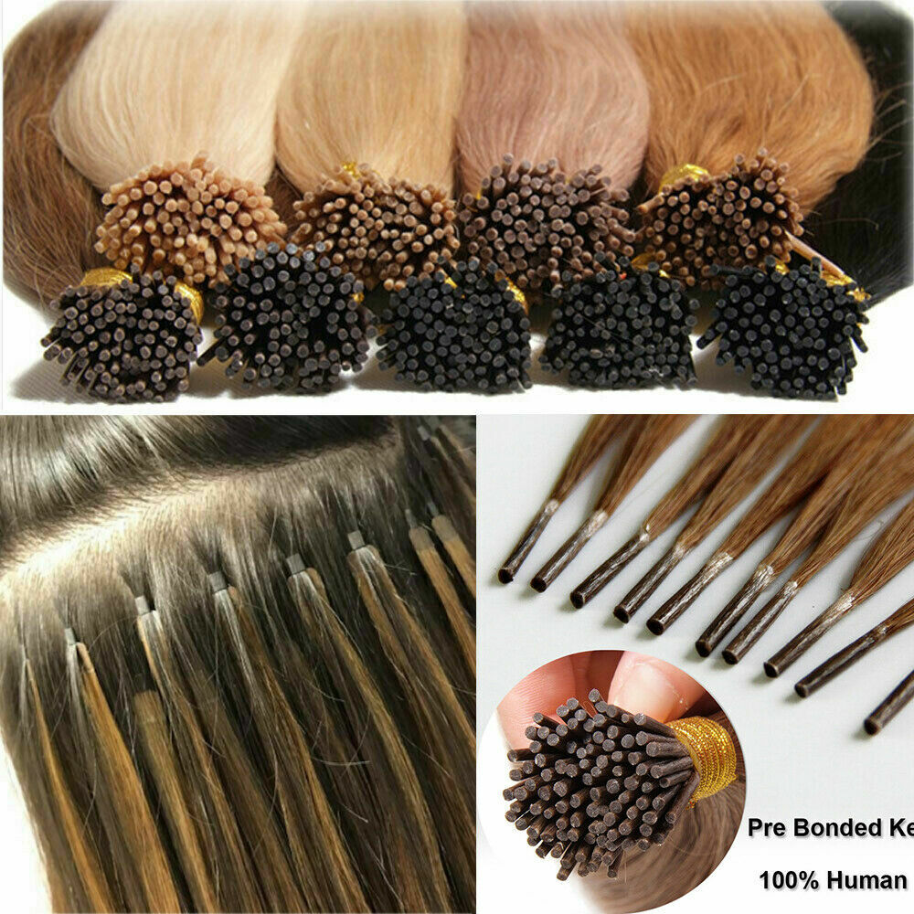 Keratin Fusion Stick I Tip Remy Human Hair Extensions Double Drawn Thick Hair 1g