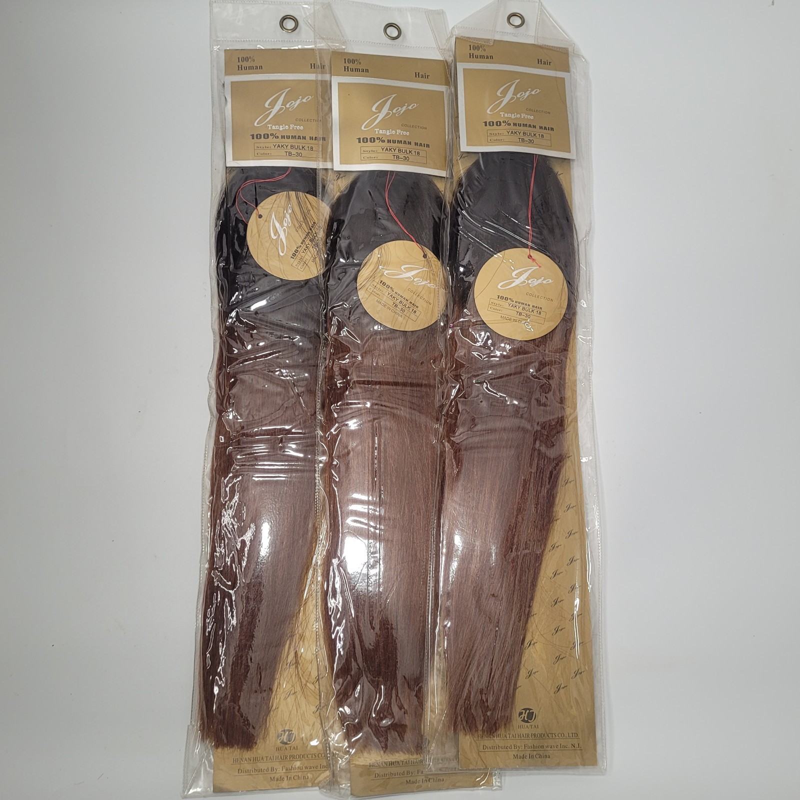 Jojo Collection Human Braiding Hair 18″ 4 Packs Total – 3 Pks TB30, 1 Pk TB27