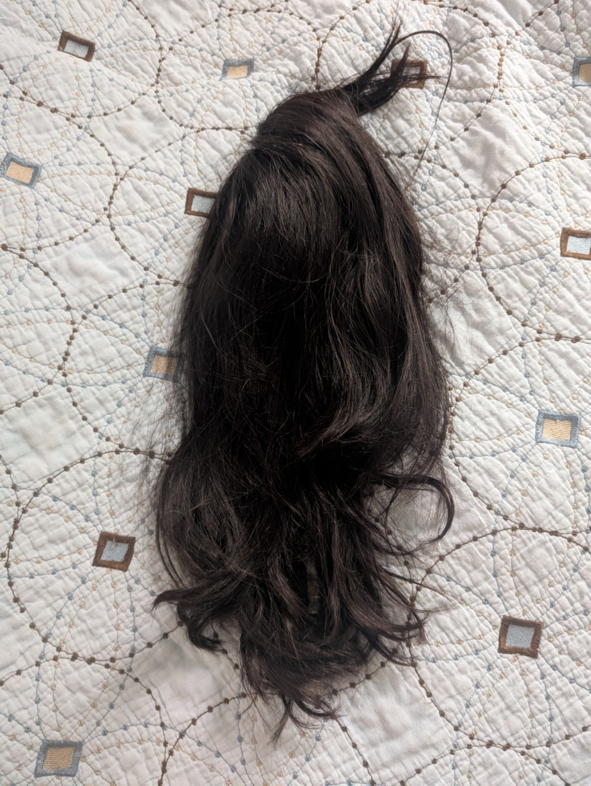 Milano Collection 18″ Topaz Lace Top Topper Soft Black Wig, and Carrying Case