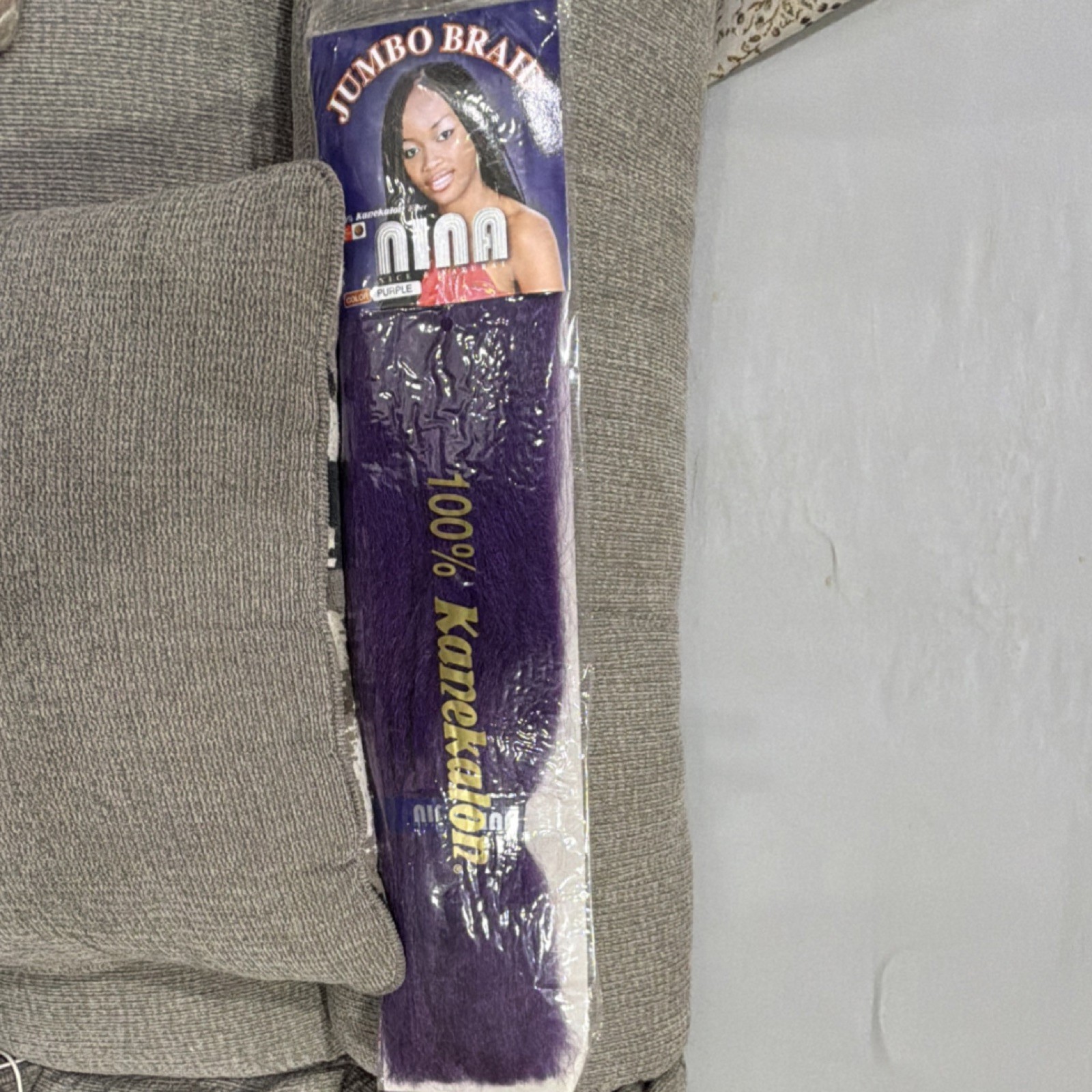 Nina Jumbo Braid Flame Retardant Kanekalon Purple Hair Extension Weaving