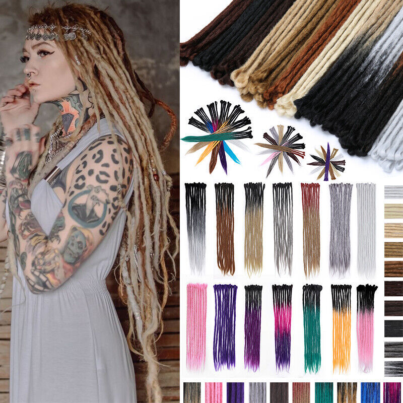 20in Ombre Dreadlocks Extensions Crochet Braiding Hair Dreads Locs Synthetic New