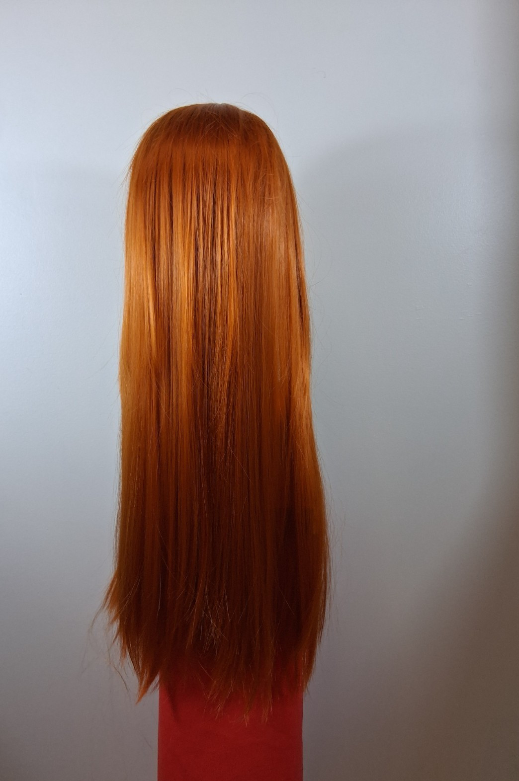 Long Straight wig with Air Bangs High Temperature Synthetic Fiber Heat Resistant