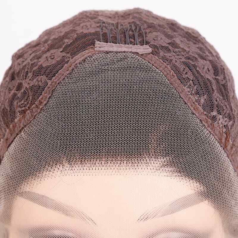 Big Lace Natural Wig Chemical Fiber Front Lace Wig Head Cover Long Curly Hair