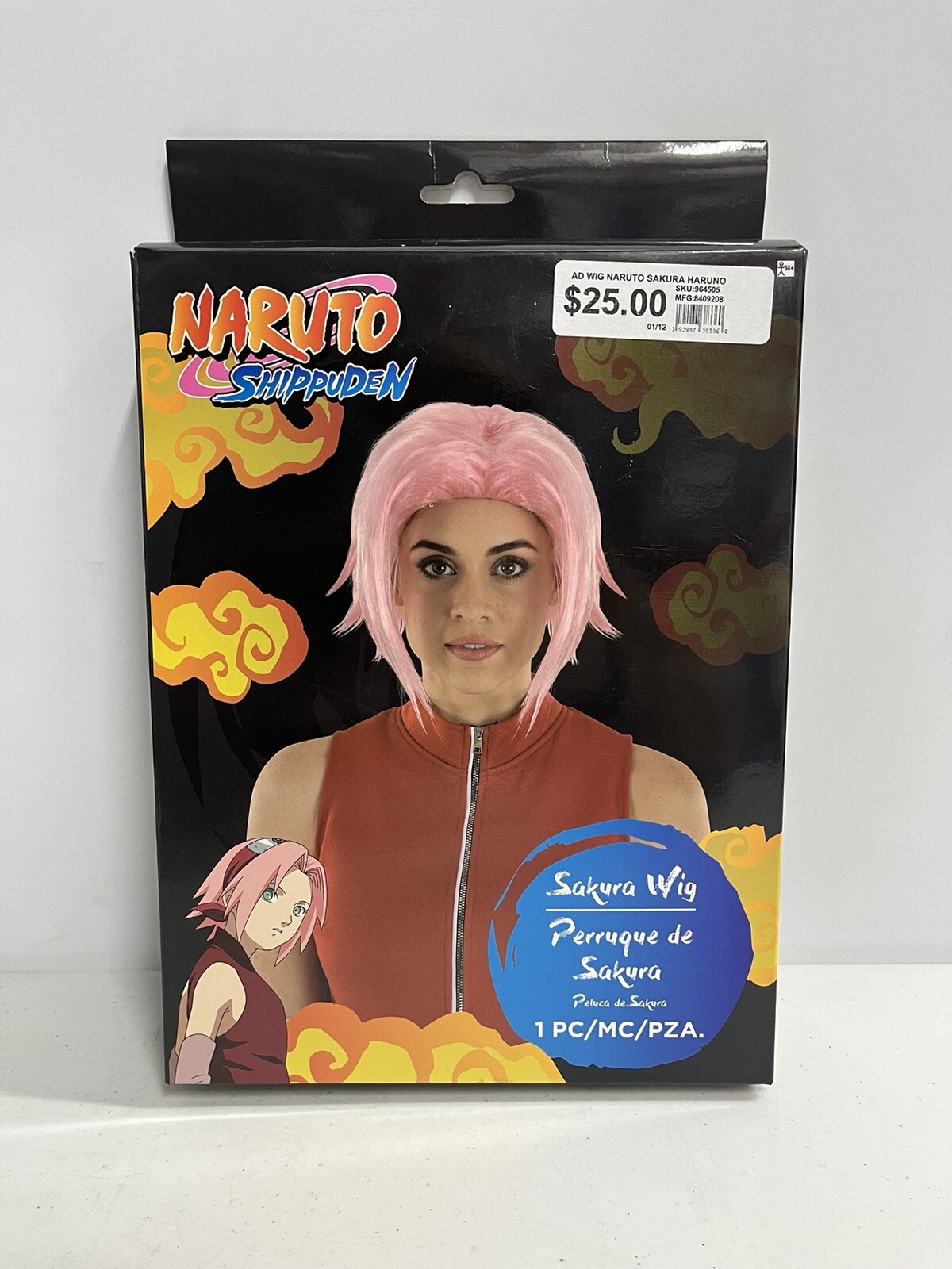 NARUTO Shippuden Haruno Sakura Cosplay Hair Wig Short Pink New In Box